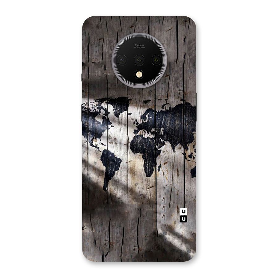 World Map Wood Design Back Case for OnePlus 7T