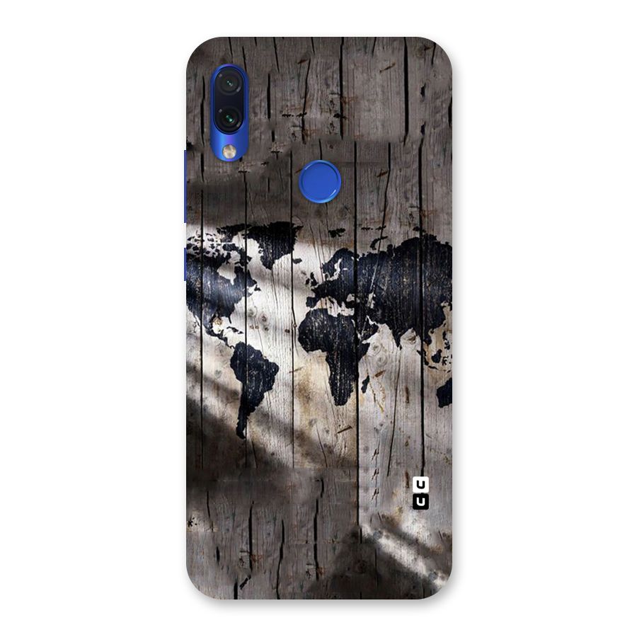World Map Wood Design Back Case for Redmi Note 7