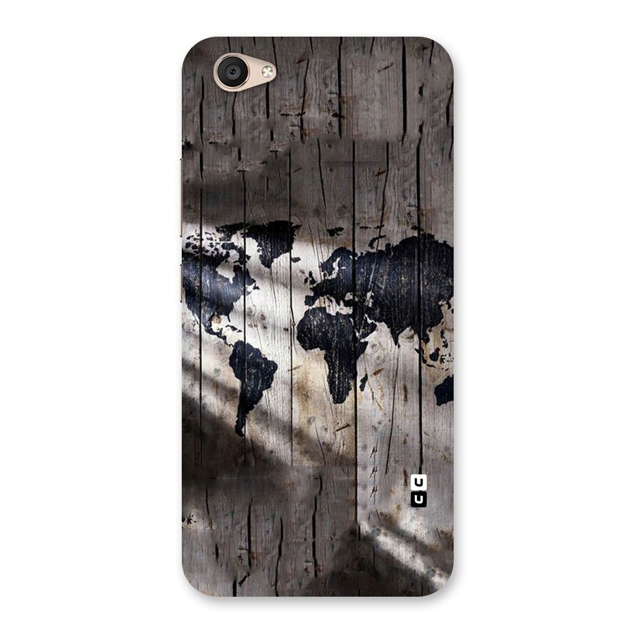 World Map Wood Design Back Case for Vivo V5 Plus