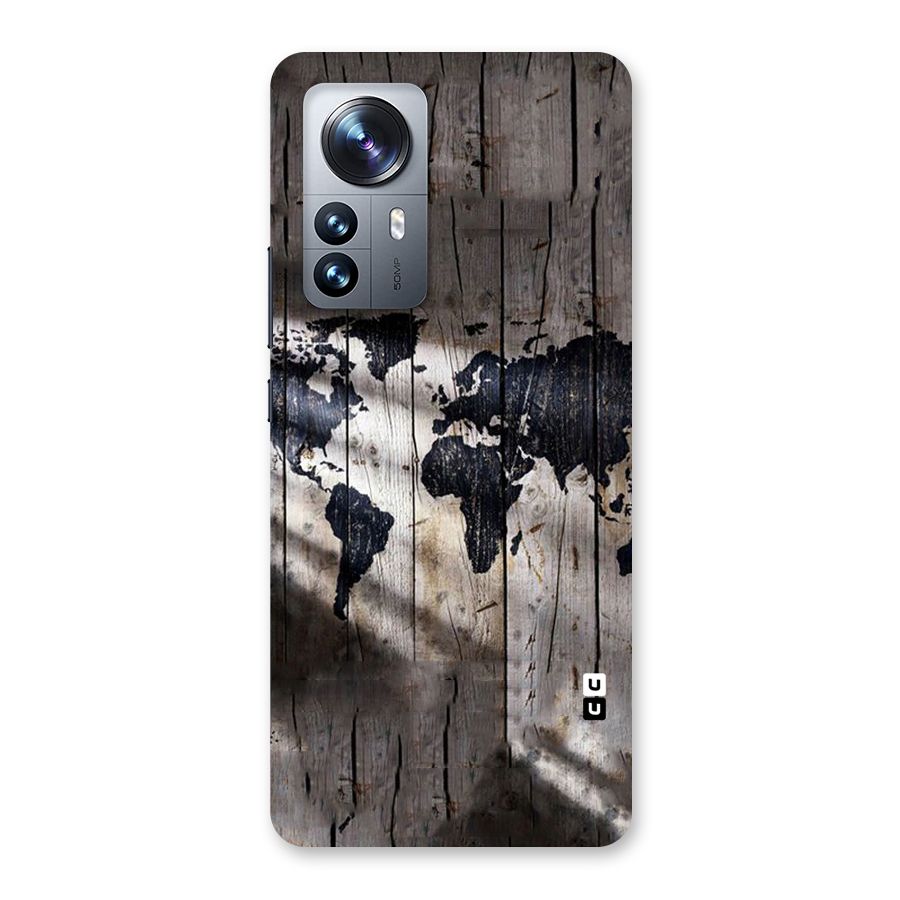 World Map Wood Design Back Case for Xiaomi 12 Pro