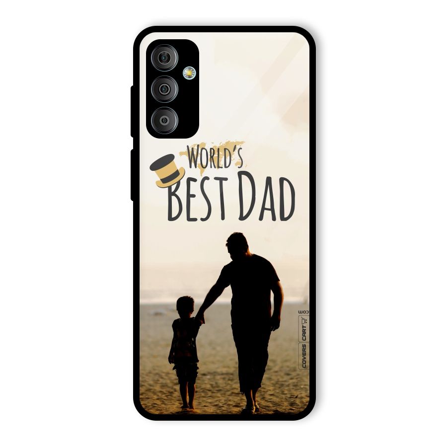 Worlds Best Dad Glass Back Case for Galaxy F23