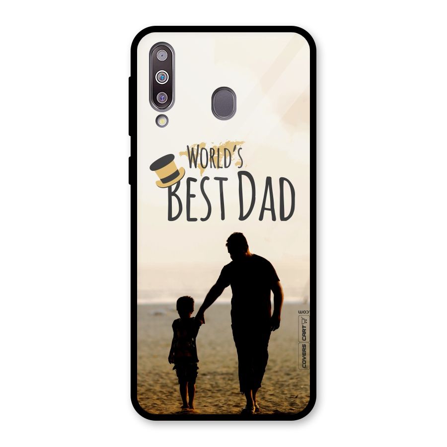 Worlds Best Dad Glass Back Case for Galaxy M30