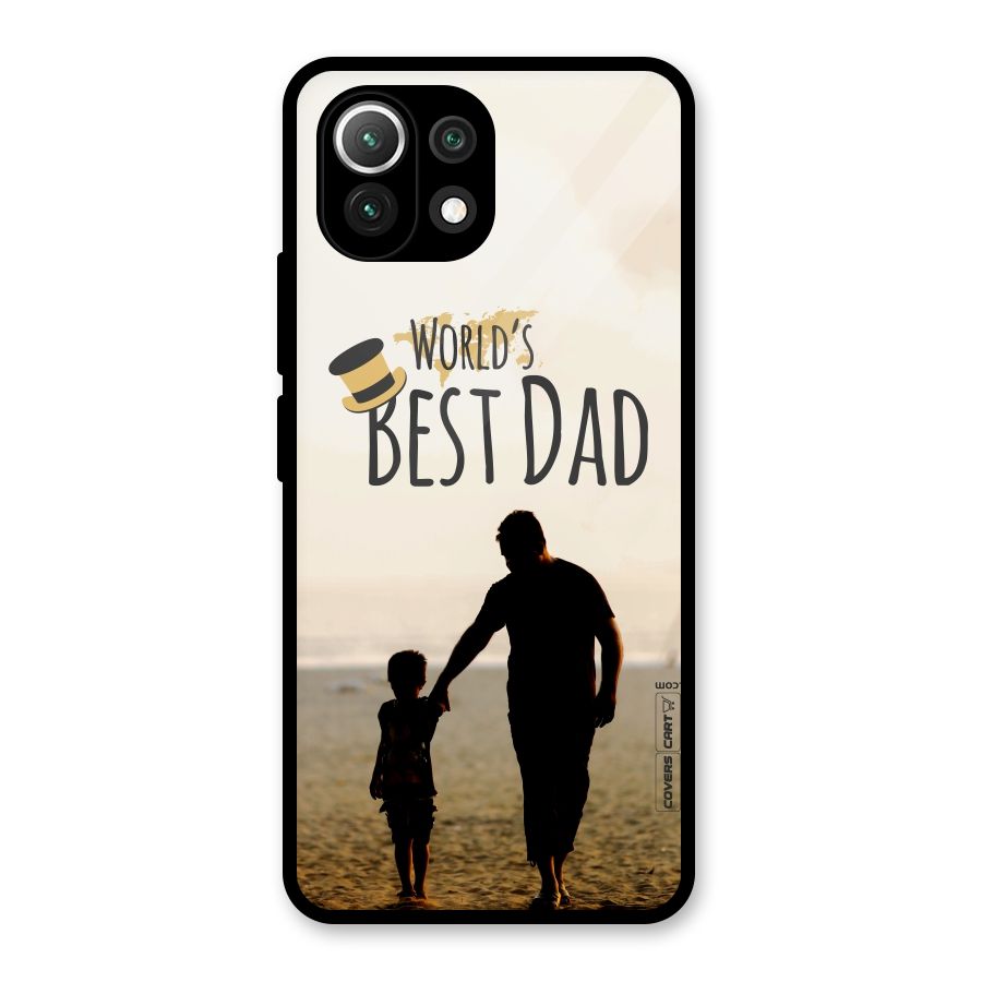 Worlds Best Dad Glass Back Case for Mi 11 Lite NE 5G