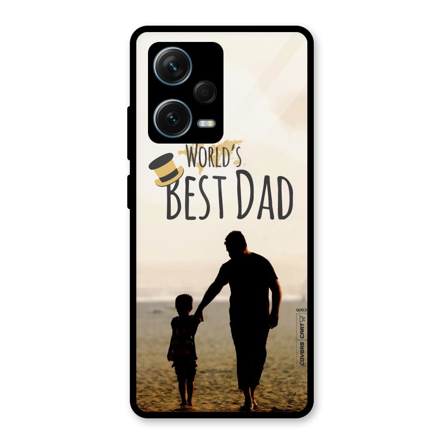 Worlds Best Dad Glass Back Case for Redmi Note 12 Pro Plus 5G