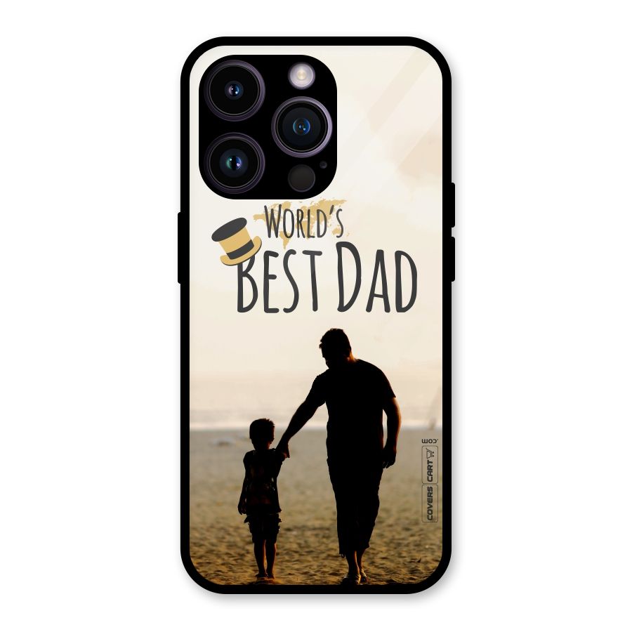 Worlds Best Dad Glass Back Case for iPhone 14 Pro