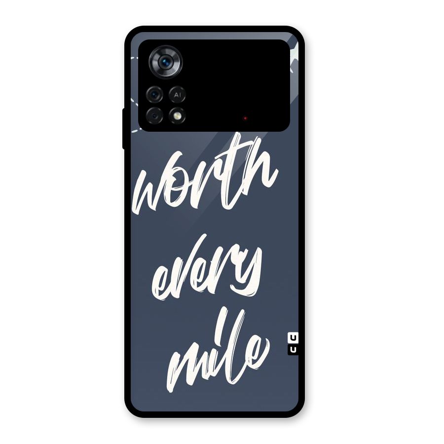 Worth Every Mile Glass Back Case for Poco X4 Pro 5G