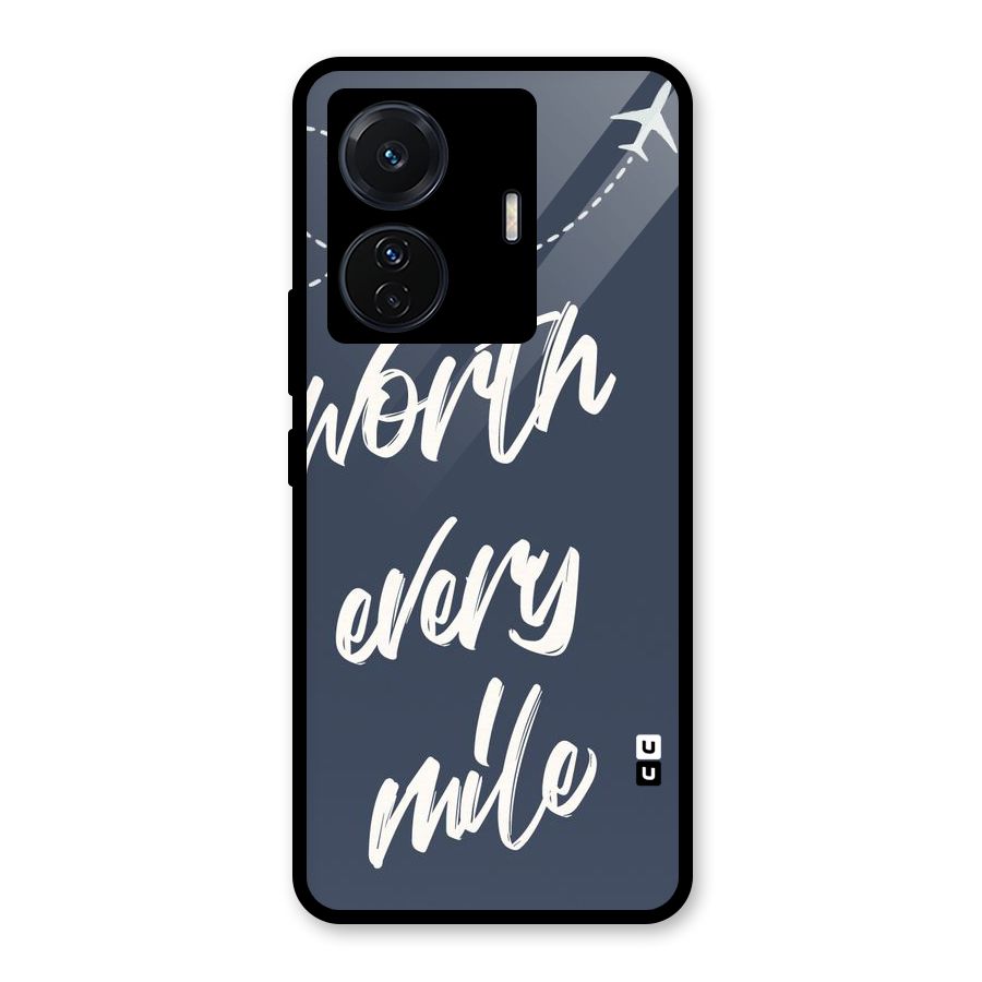 Worth Every Mile Glass Back Case for Vivo T1 Pro
