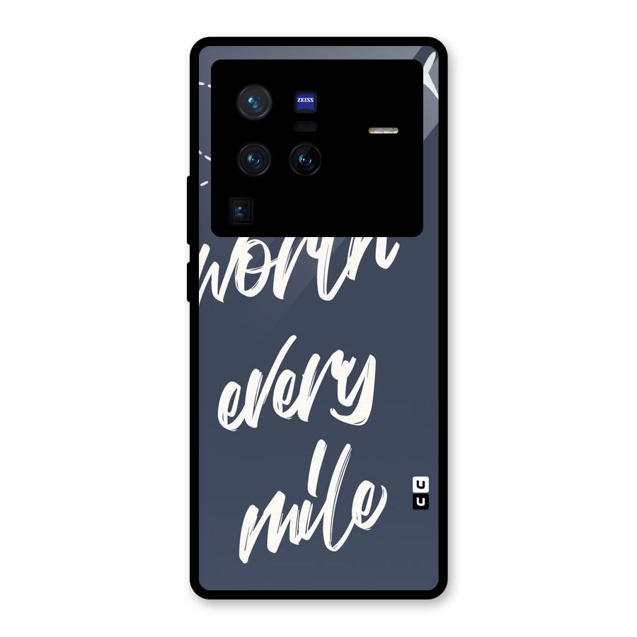 Worth Every Mile Glass Back Case for Vivo X80 Pro