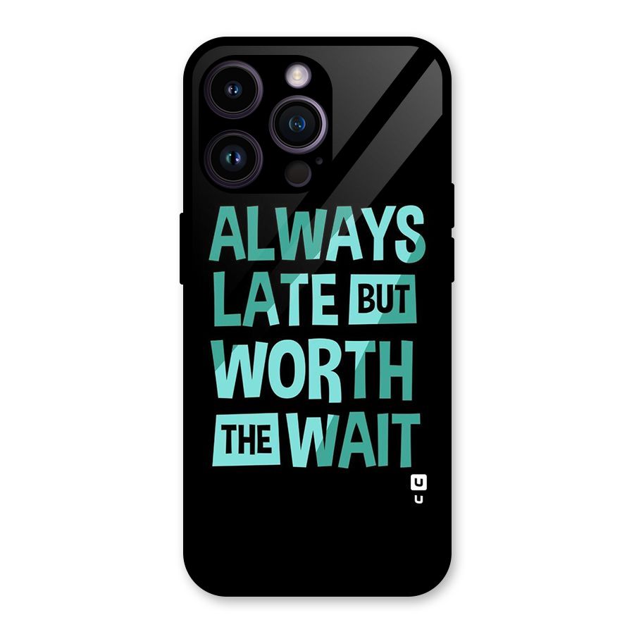 Worth the Wait Glass Back Case for iPhone 14 Pro Max