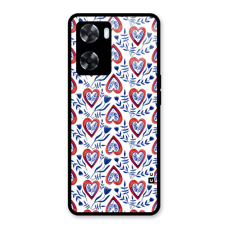 Wrapping Hearts Pattern Glass Back Case for Oppo A77