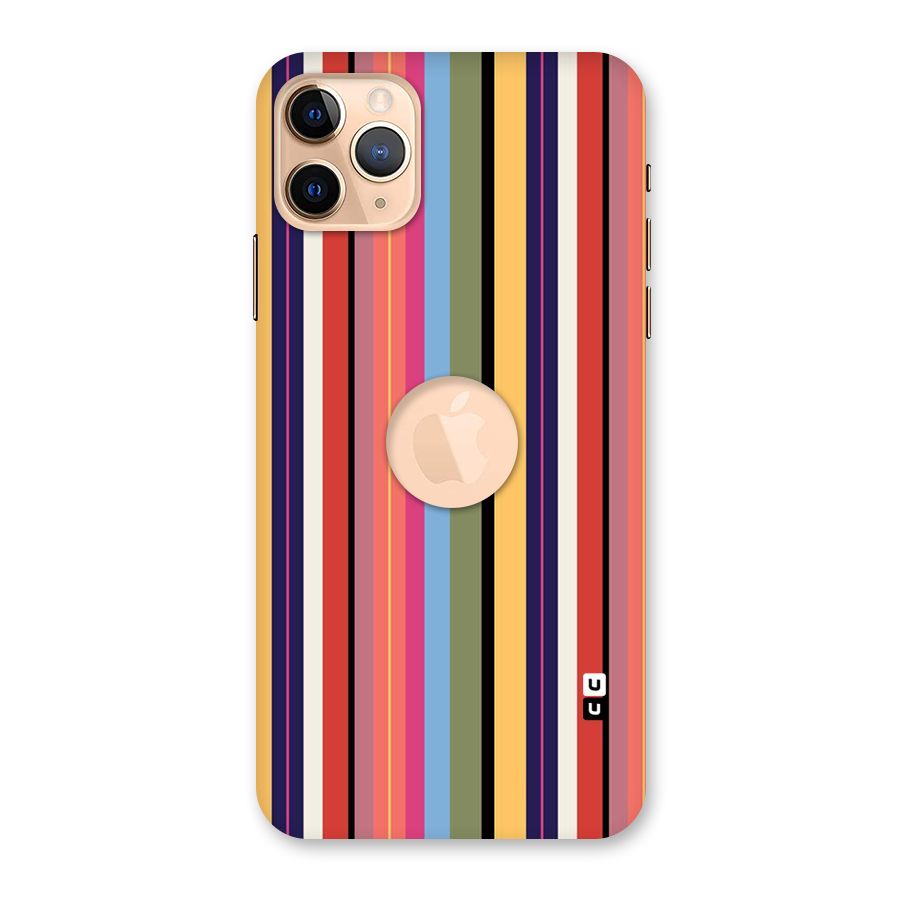 Wrapping Stripes Back Case for iPhone 11 Pro Max Logo Cut