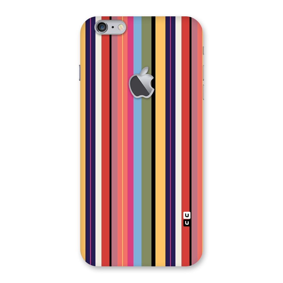 Wrapping Stripes Back Case for iPhone 6 Plus 6S Plus Logo Cut