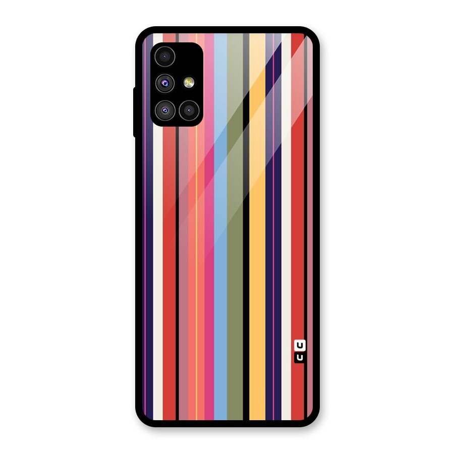 Wrapping Stripes Glass Back Case for Galaxy M51
