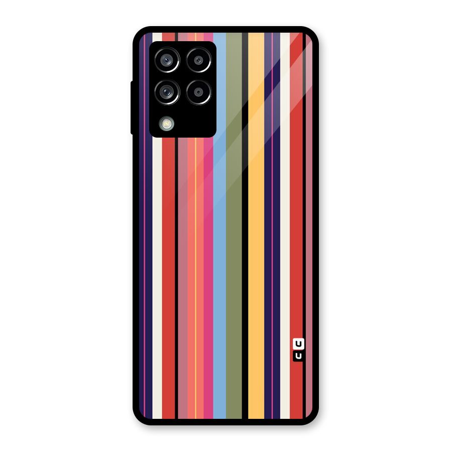Wrapping Stripes Glass Back Case for Galaxy M53 5G