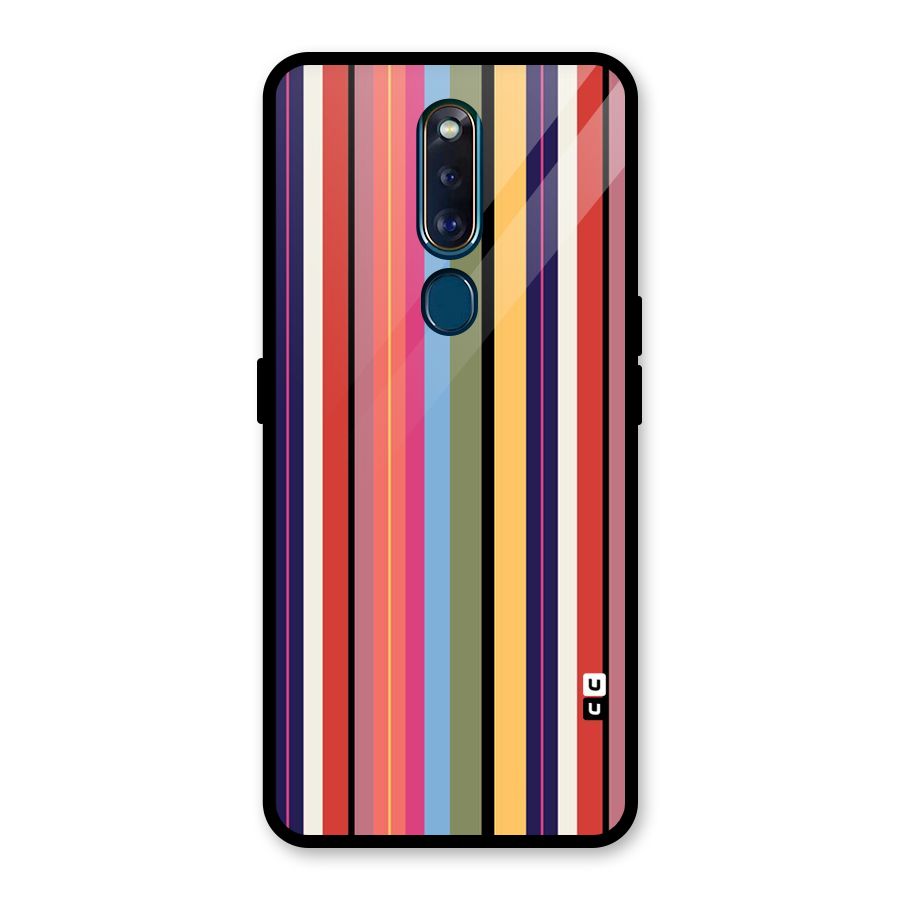Wrapping Stripes Glass Back Case for Oppo F11 Pro