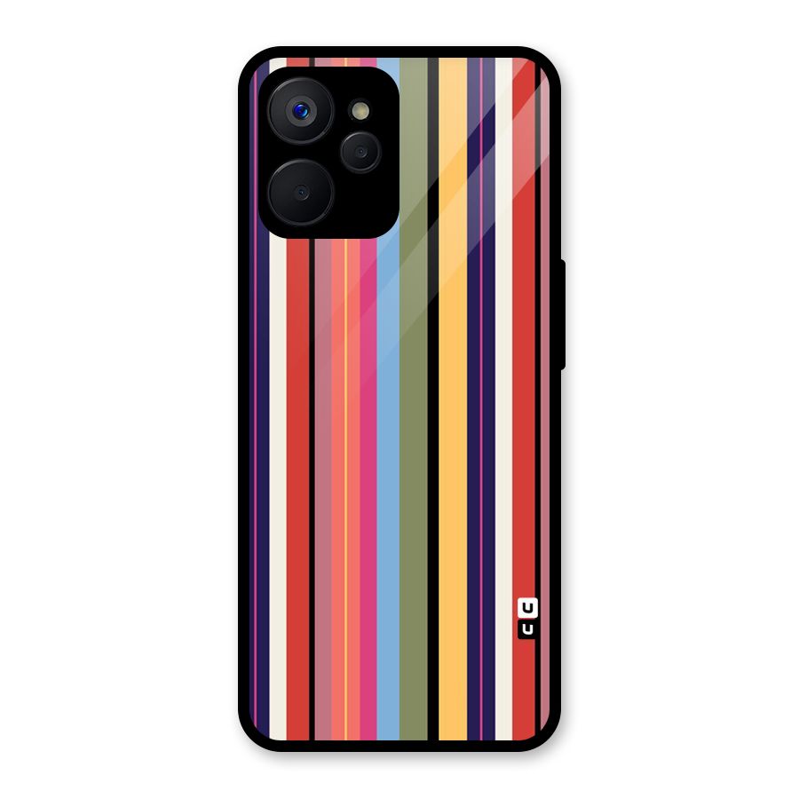 Wrapping Stripes Glass Back Case for Realme 9i 5G
