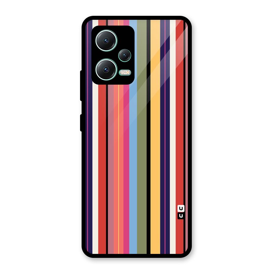 Wrapping Stripes Glass Back Case for Redmi Note 12 5G