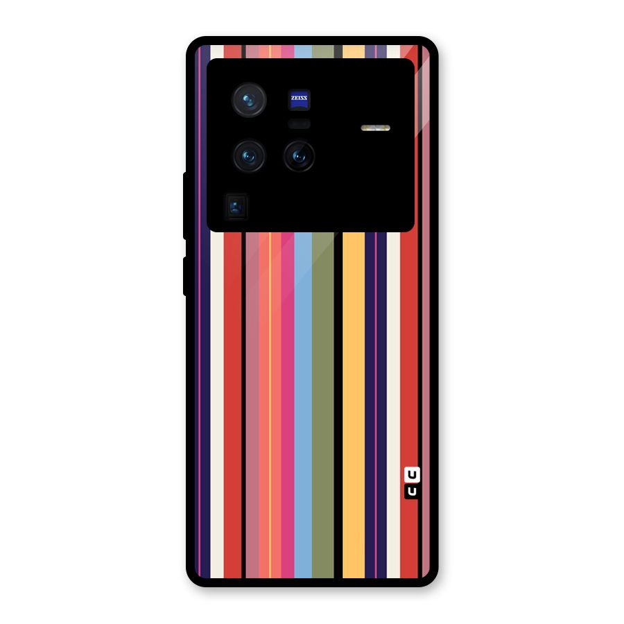 Wrapping Stripes Glass Back Case for Vivo X80 Pro