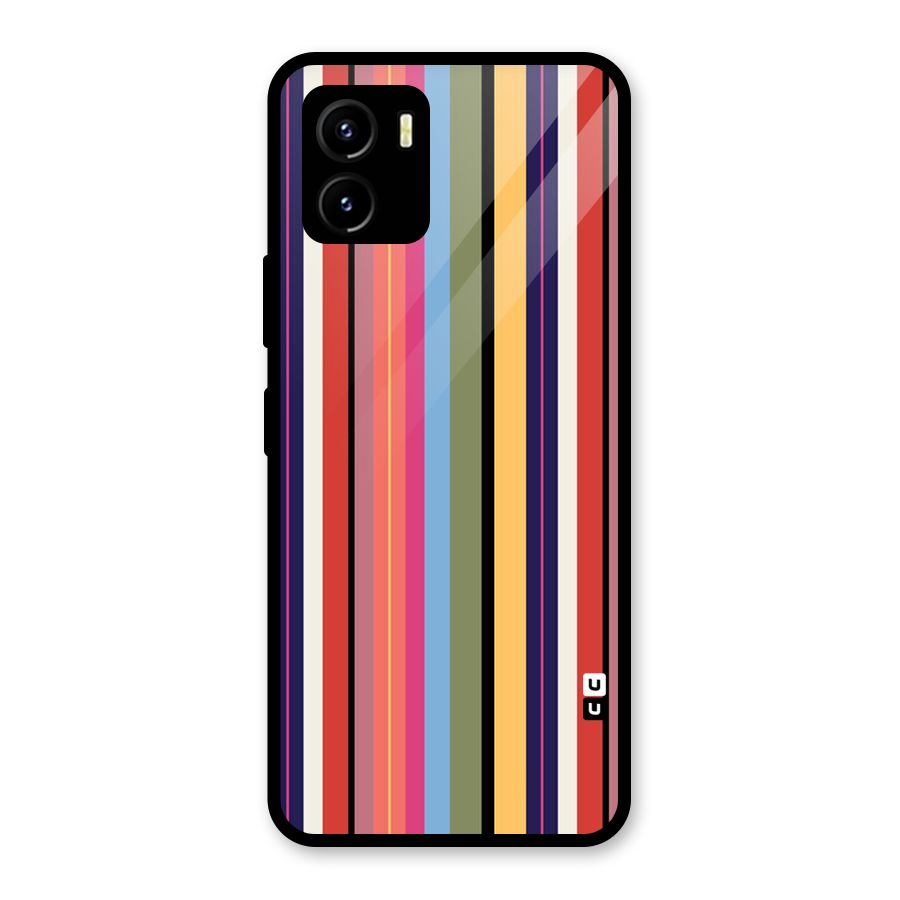 Wrapping Stripes Glass Back Case for Vivo Y15s
