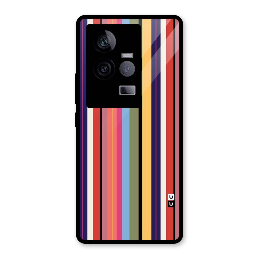 Wrapping Stripes Glass Back Case for Vivo iQOO 11 5G