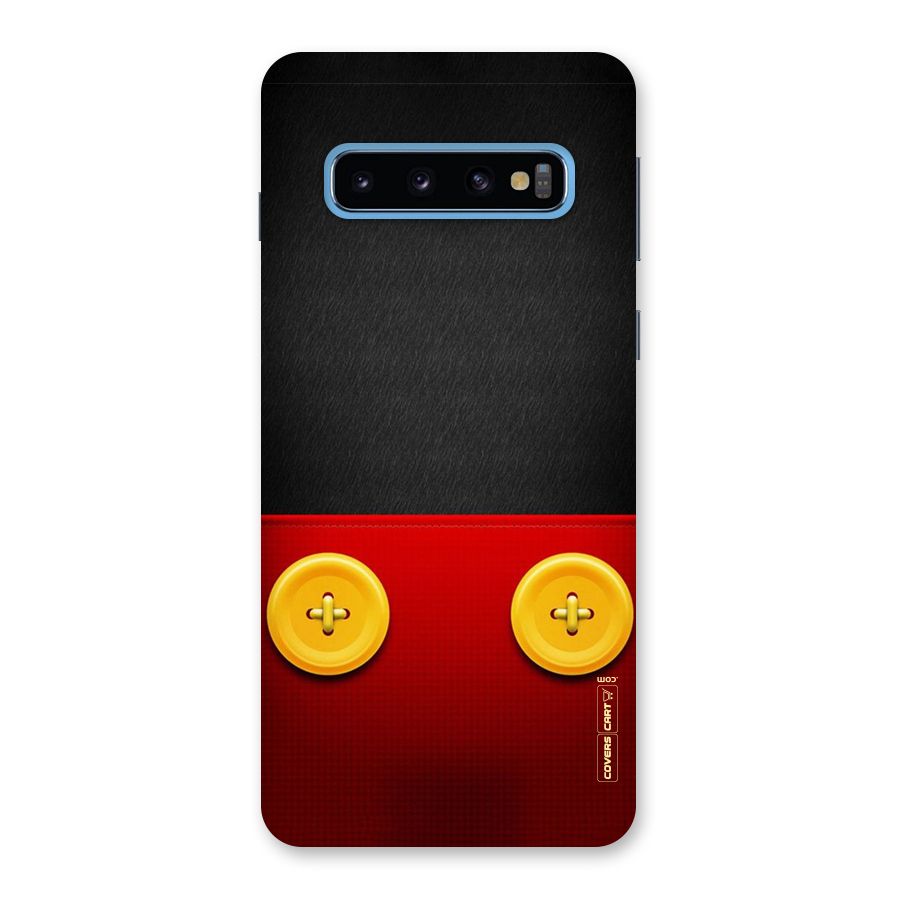 Yellow Button Back Case for Galaxy S10
