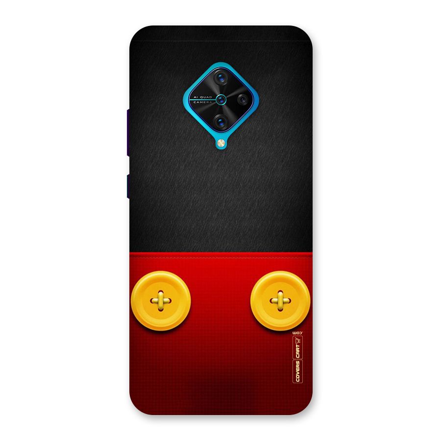 Yellow Button Back Case for Vivo S1 Pro