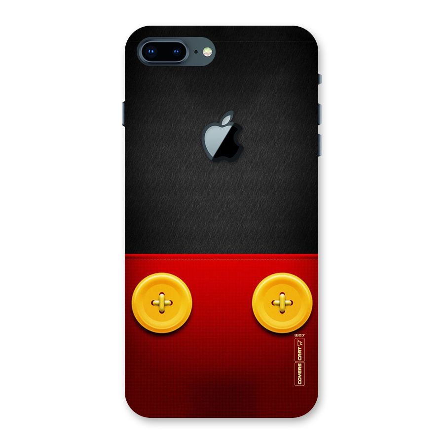 Yellow Button Back Case for iPhone 7 Plus Apple Cut