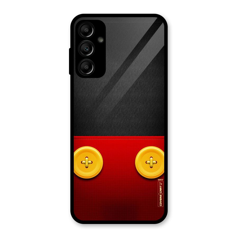 Yellow Button Glass Back Case for Galaxy A14 5G