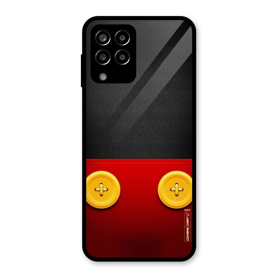 Yellow Button Glass Back Case for Galaxy M33