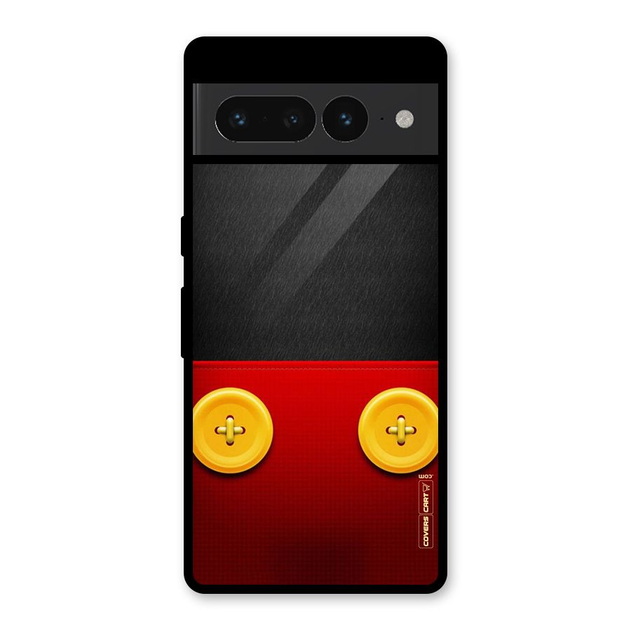 Yellow Button Glass Back Case for Google Pixel 7 Pro