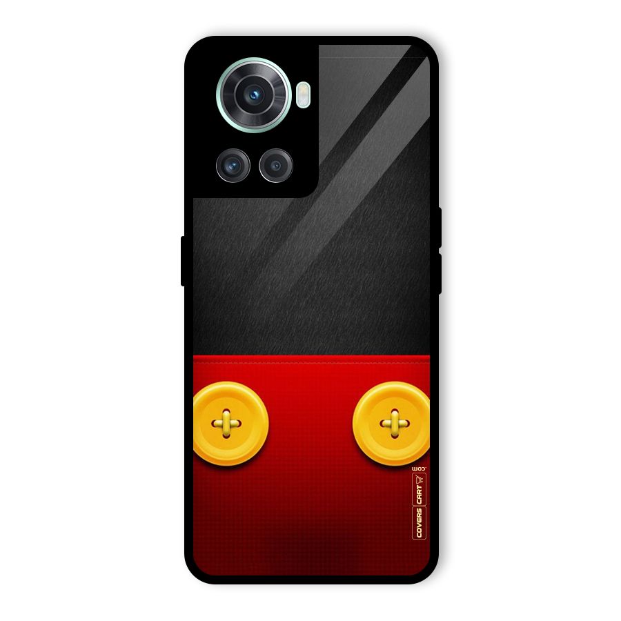 Yellow Button Glass Back Case for OnePlus 10R