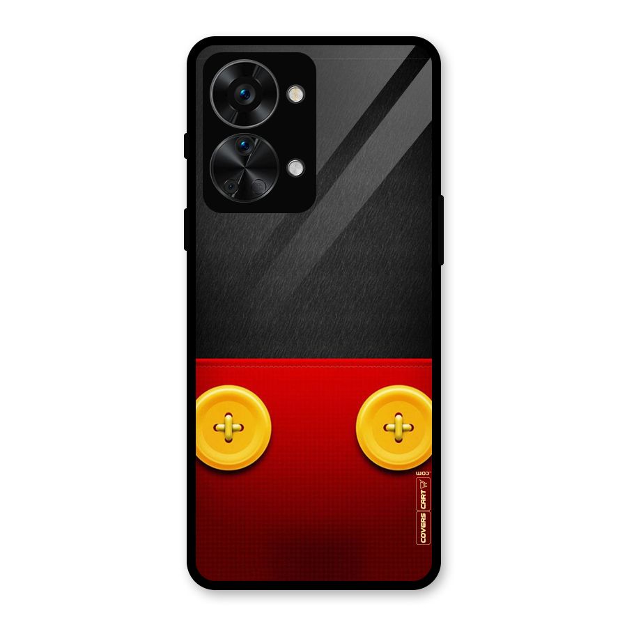 Yellow Button Glass Back Case for OnePlus Nord 2T