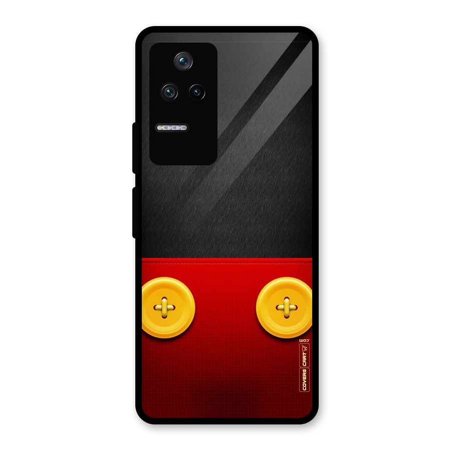 Yellow Button Glass Back Case for Poco F4 5G