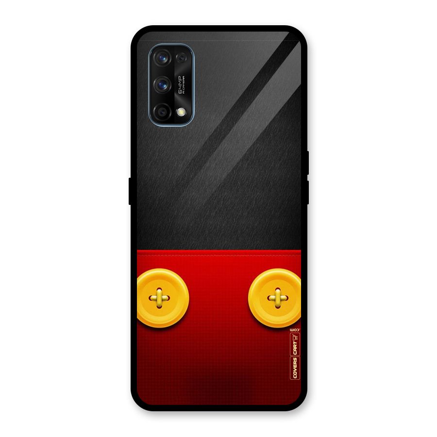 Yellow Button Glass Back Case for Realme 7 Pro