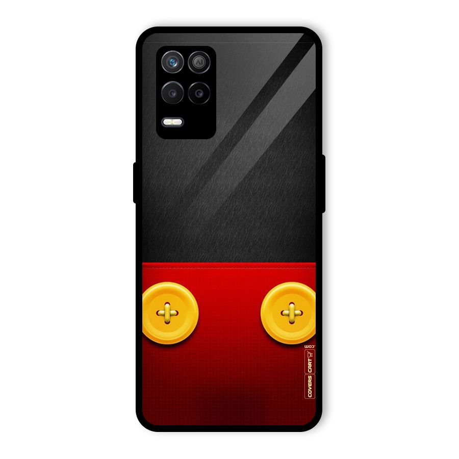 Yellow Button Glass Back Case for Realme 8 5G