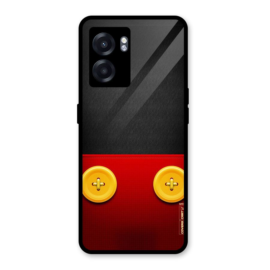 Yellow Button Glass Back Case for Realme Narzo 50 5G