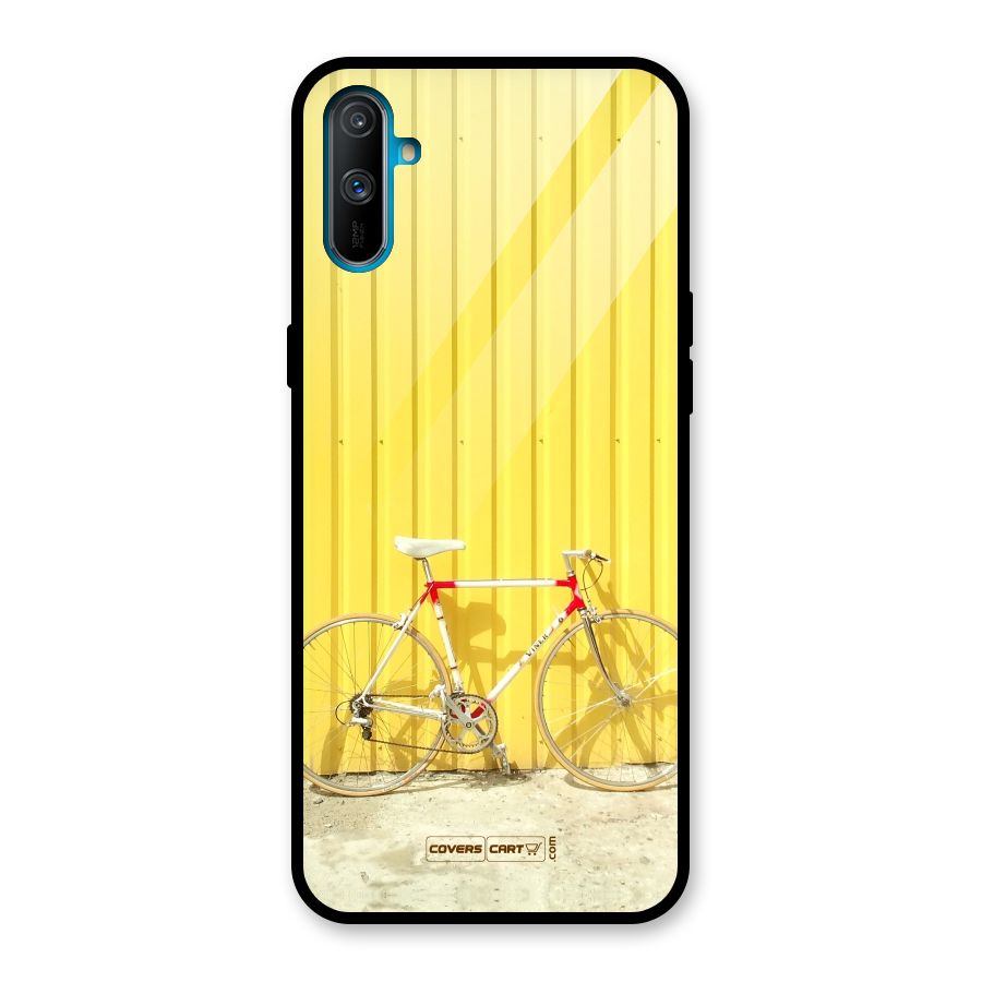 Yellow Cycle Classic Glass Back Case for Realme C3