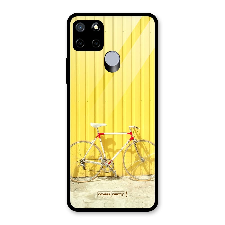 Yellow Cycle Classic Glass Back Case for Realme Narzo 20