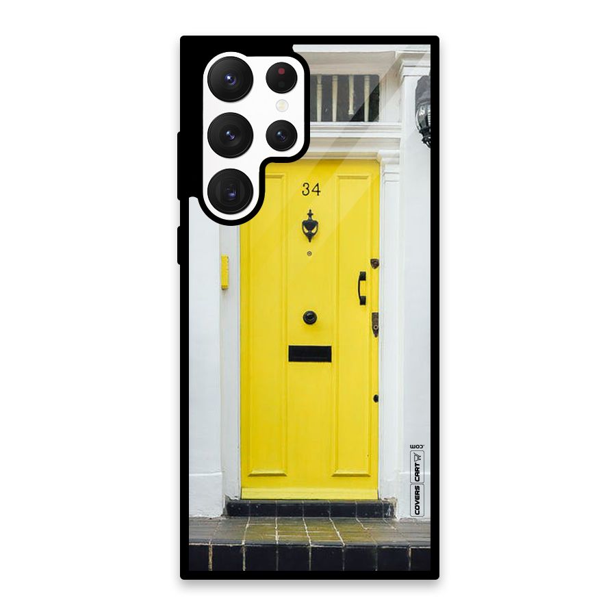 Yellow Door Glass Back Case for Galaxy S22 Ultra 5G