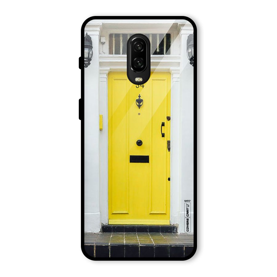 Yellow Door Glass Back Case for OnePlus 6T
