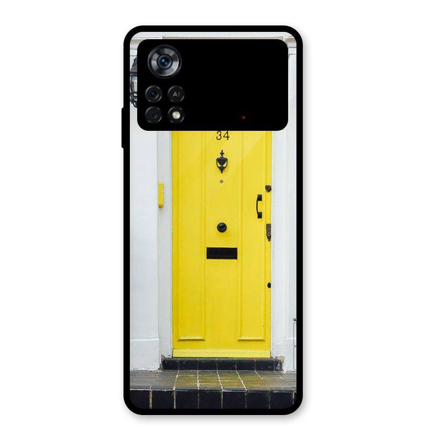 Yellow Door Glass Back Case for Poco X4 Pro 5G
