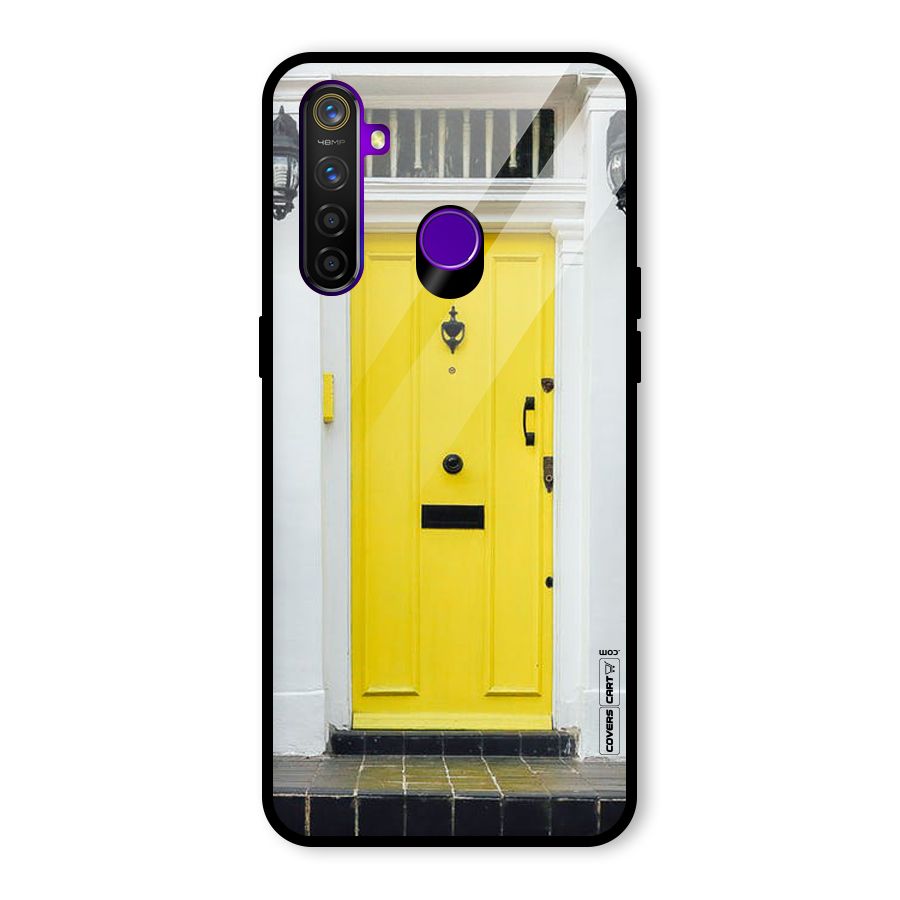 Yellow Door Glass Back Case for Realme 5 Pro