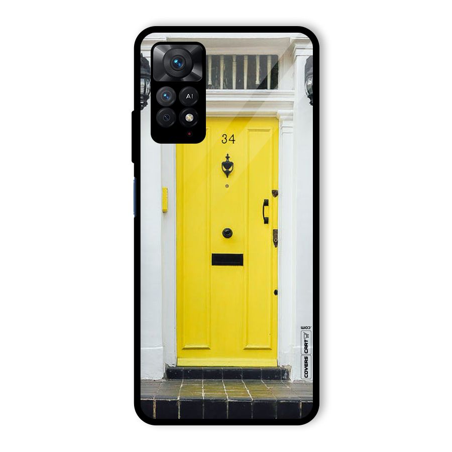 Yellow Door Glass Back Case for Redmi Note 11 Pro