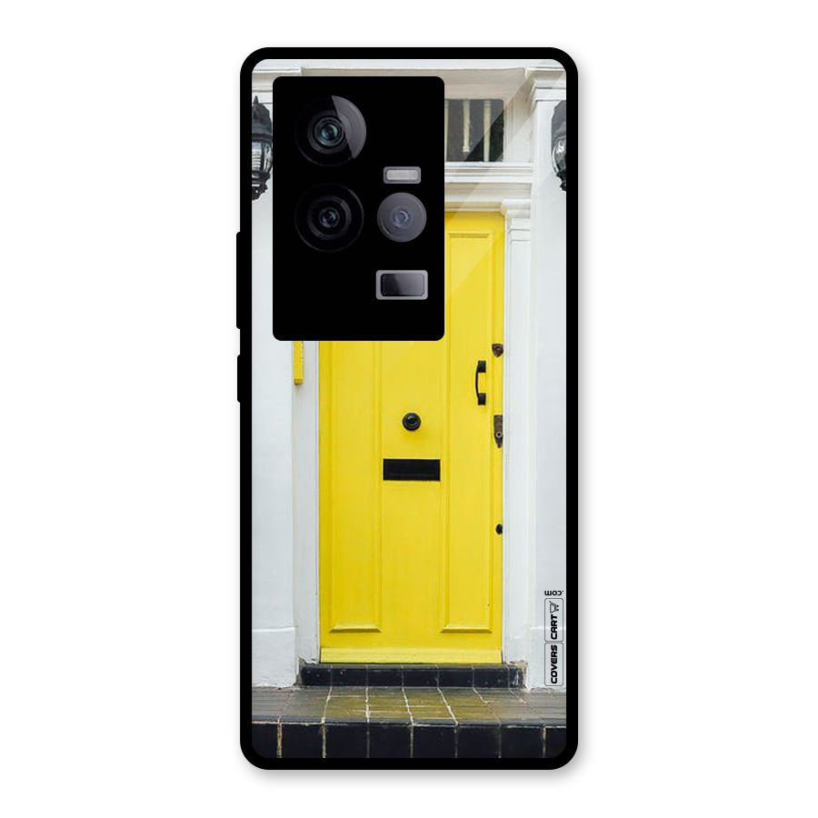 Yellow Door Glass Back Case for Vivo iQOO 11 5G