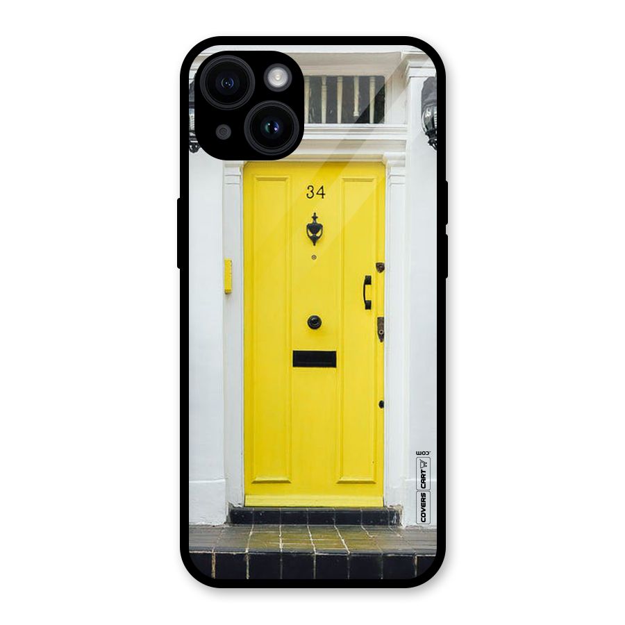 Yellow Door Glass Back Case for iPhone 14