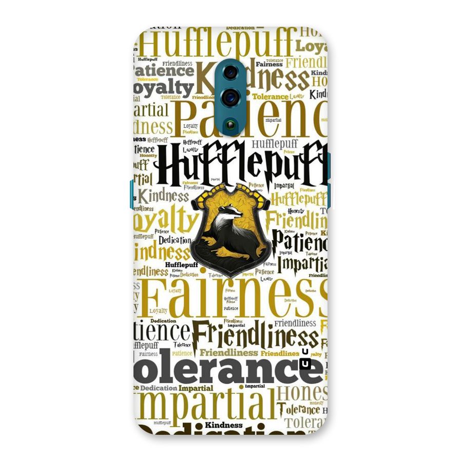 Yellow Fairness Back Case for Oppo Reno