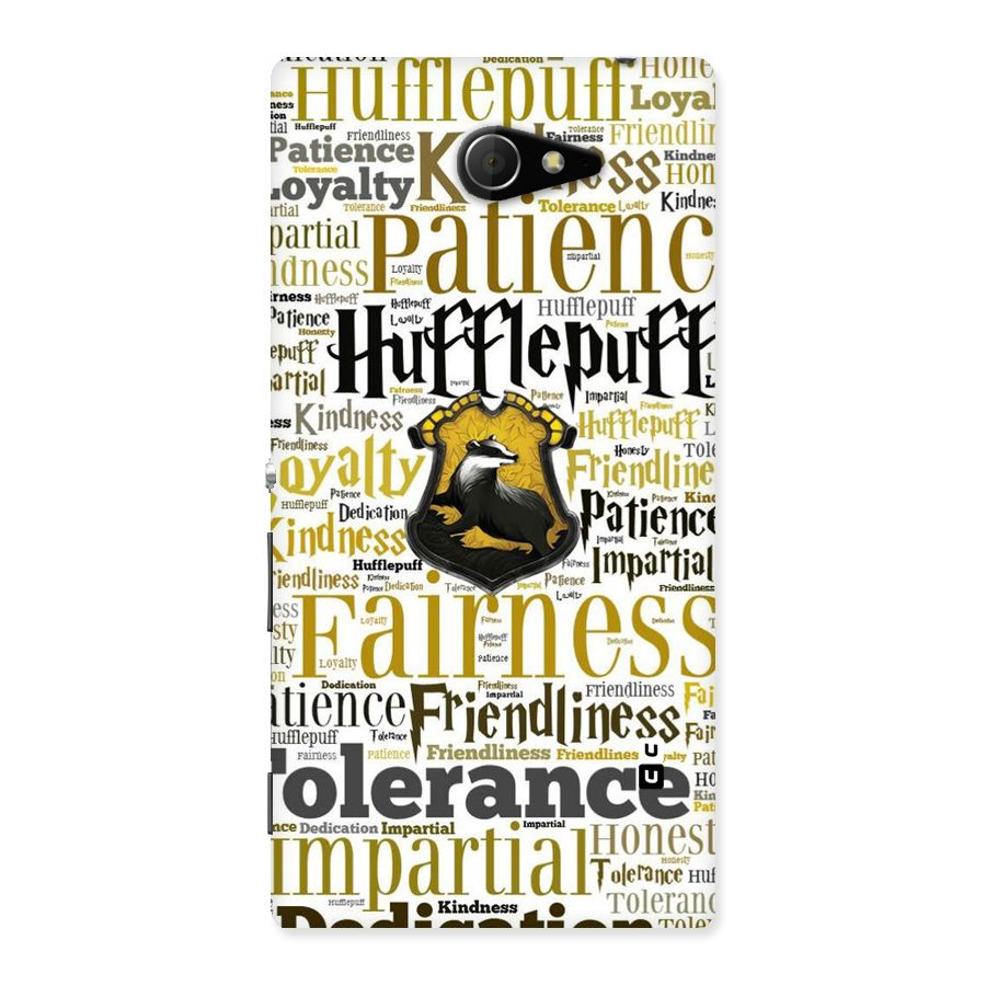 Yellow Fairness Back Case for Sony Xperia M2