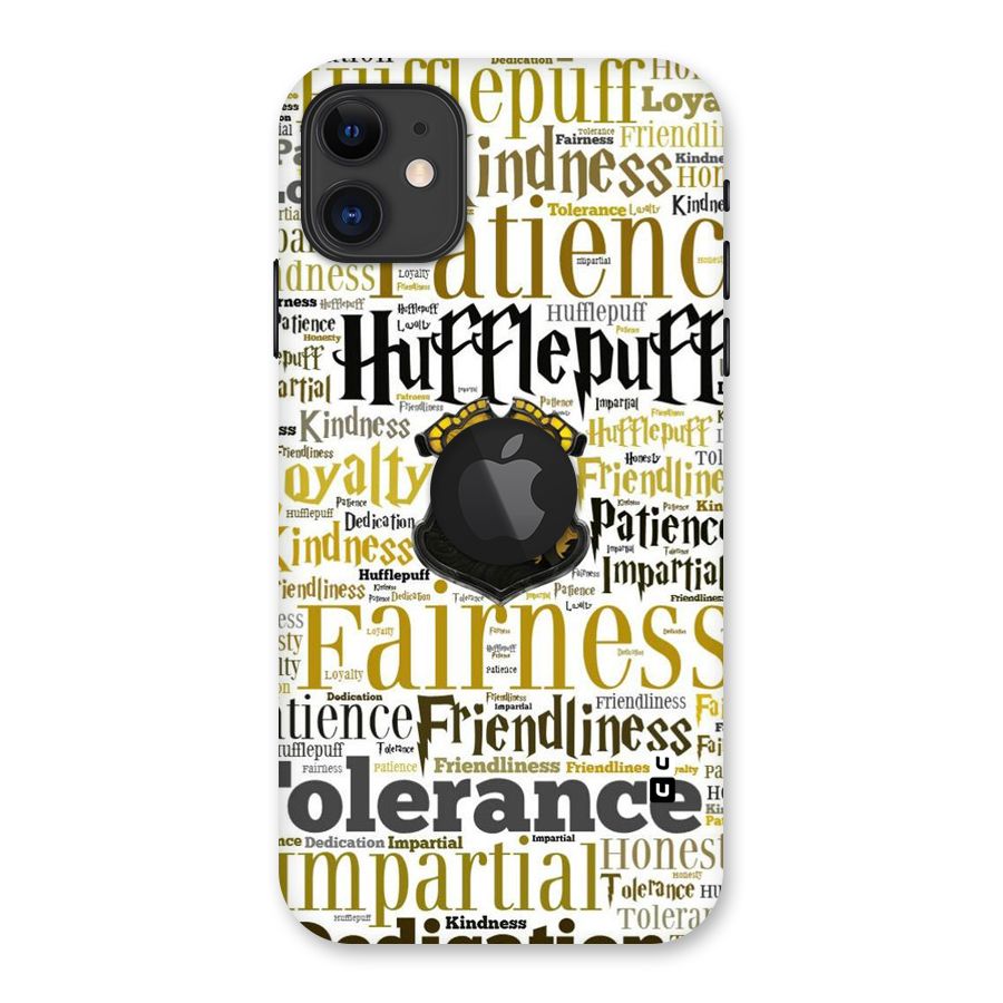 Yellow Fairness Back Case for iPhone 11 Logo Cut