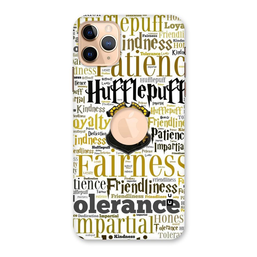Yellow Fairness Back Case for iPhone 11 Pro Max Logo Cut