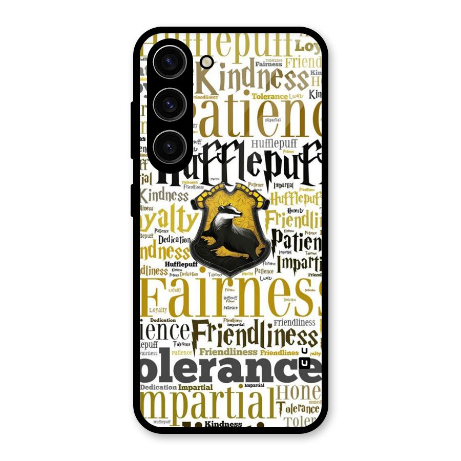 Yellow Fairness Glass Back Case for Galaxy S23
